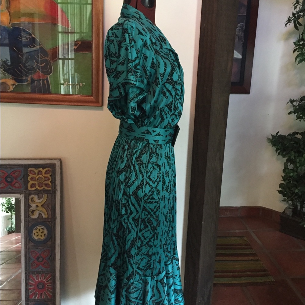 Vintage Joni Blair of California Dress w/ Belt - Picture 4 of 11